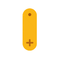 ParentiDesign yellow smart paint knife Sticker