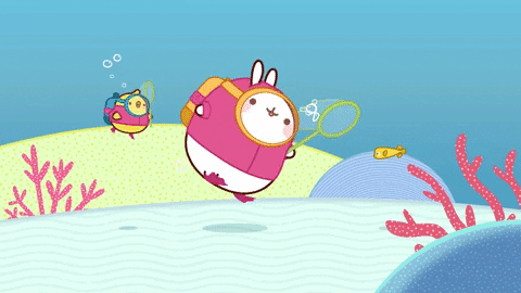 fun water GIF by Molang.Official