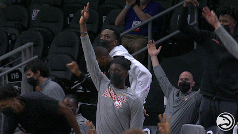 Basketball Bench GIF by Atlanta Hawks