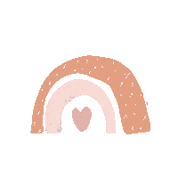 littlejemmings love heart rainbow natural Sticker