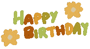 Greeting Happy Birthday Sticker
