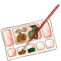 Artist Painting Sticker