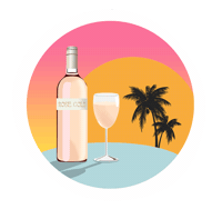 RoseGoldWine wine rose drinks dallas Sticker