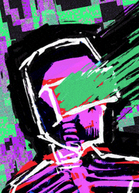 Panicking Digital Art GIF