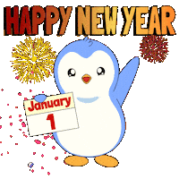 New Year Penguin Sticker by Pudgy Penguins