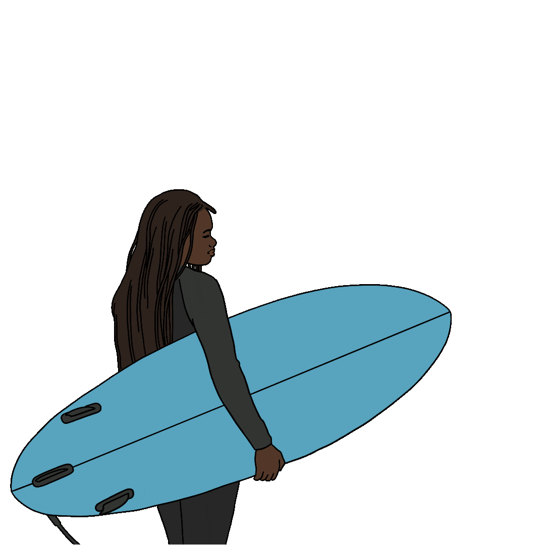 Black Woman Sea Sticker by INTO ACTION