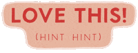 Hint Love Sticker
