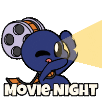 Watching Friday Night Sticker by Christophers Genie