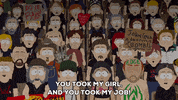 angry crowd GIF by South Park 