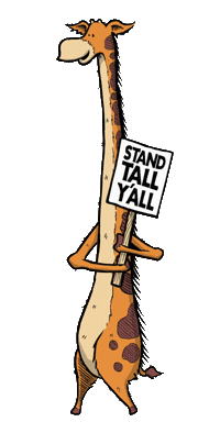 Giraffe Stand Tall Sticker