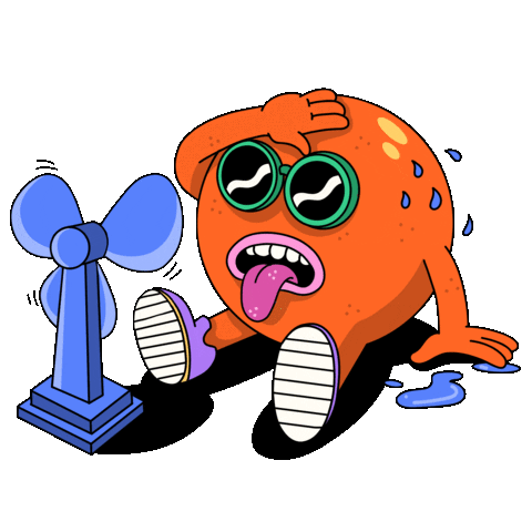 Panting Orange Fruit Sticker