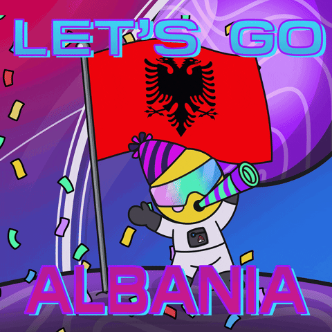 Albanian Flag Love GIF by Space Riders