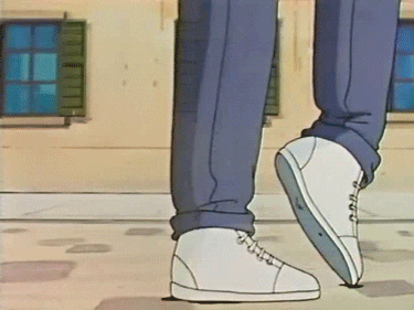 moon walk 80s anime GIF