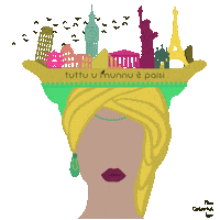 ritadistefano world corona skyline donna Sticker