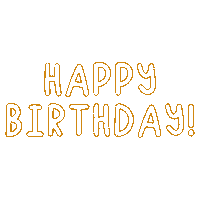 Happy Birthday Neon Sign Sticker