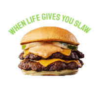 slawdxb burger fries burgers sando Sticker
