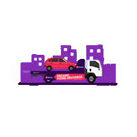 SpinnyAssuredCars home delivery out for delivery car delivery spinny delivery Sticker