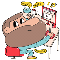 Work Piyama Sticker