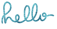 Glitter Hello Sticker