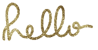 Glitter Hello Sticker