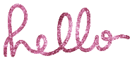 Glitter Hello Sticker