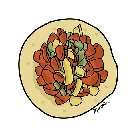 mexistuff taco pinata huevo concha Sticker