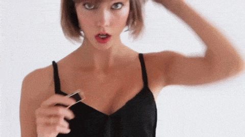 Karlie Kloss Lipstick GIF