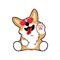 petiquepets dog pet corgi cute dog Sticker