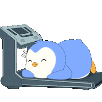 Working Out No Pain No Gain Sticker by Pudgy Penguins