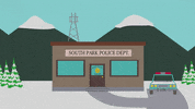 police department snow GIF by South Park 
