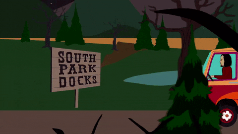 ghosts driving GIF by South Park 