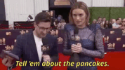 red carpet tell em about the pancakes GIF by MTV Movie & TV Awards