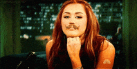 miley cyrus moustache GIF