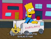 driving bart simpson GIF
