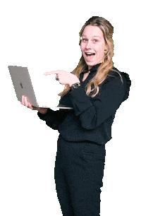 VYZUAL newpost online laptop wijzen Sticker