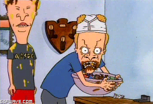 beavis and butthead candy GIF