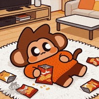 Snacking Potato Chips GIF by Chimpers