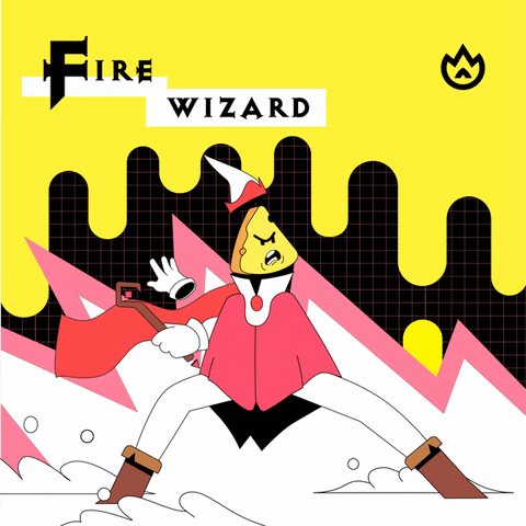 Cheeze_Wizards fire crypto nft magic GIF