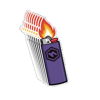 Flame Bic Sticker by HoneyGrove
