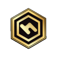 Gold Hexagon Sticker by HoneyGrove
