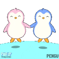 Happy Lets Go Sticker by Pudgy Penguins