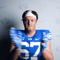 Byu Football Clap GIF by BYU Cougars