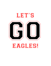 Lets Go Eagles Sticker by Haute Barre Studio