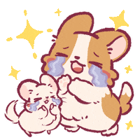 Happy Illustration Sticker by Lazy Corgi