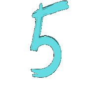 Number Cyan Sticker by Student Project House