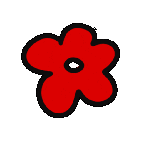 willlemien_ giphygifmaker flower flower power red flower Sticker