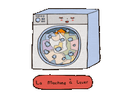 The Washing Machine Sticker by cypru55