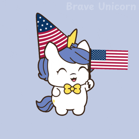 Independence Day Celebration GIF by Brave Unicorn