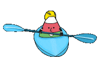 Lake Canoe Sticker by Urdd Gobaith Cymru