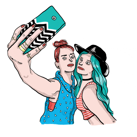 sarah_matuszewski giphyupload illustration selfie doodle GIF